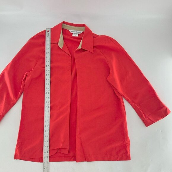 Draper & Damon’s Bright Red Open Front U Lined Blazer Sweater Sz 12‎ Canada - Picture 10 of 11